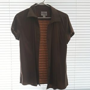 Brown dress blouse